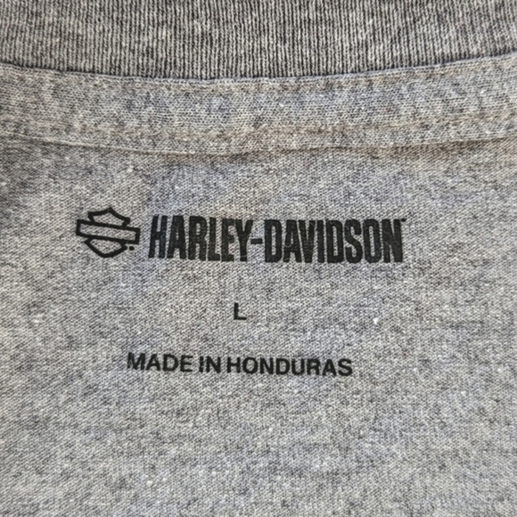 Harley Davidson Motorcycles Accelerate Cotton Jersey Tee in Gray Size Large - Picture 10 of 11